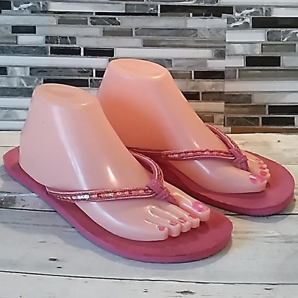 Reef pink 💗 9 flip flop sandals 👡 💖
